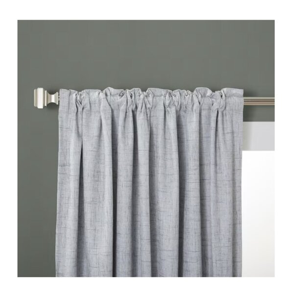 allen + roth 84-in Grey Blackout Thermal lined Back tab Single curtain panel - Picture 5 of 11